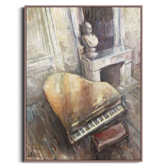 Andrea Mancini Il pianoforte Olio 30x40