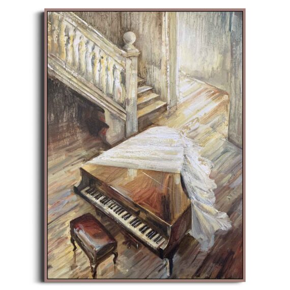 Andrea Mancini Scoprendo un pianoforte Olio 30x40